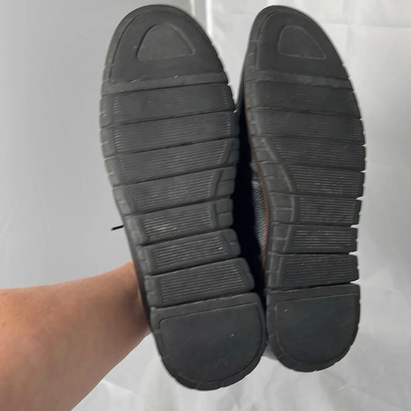 HUSH PUPPIES Mens Colby Black Pebble Grain Oxford Shoes Lace Up Classic Size 8 - Picture 10 of 12